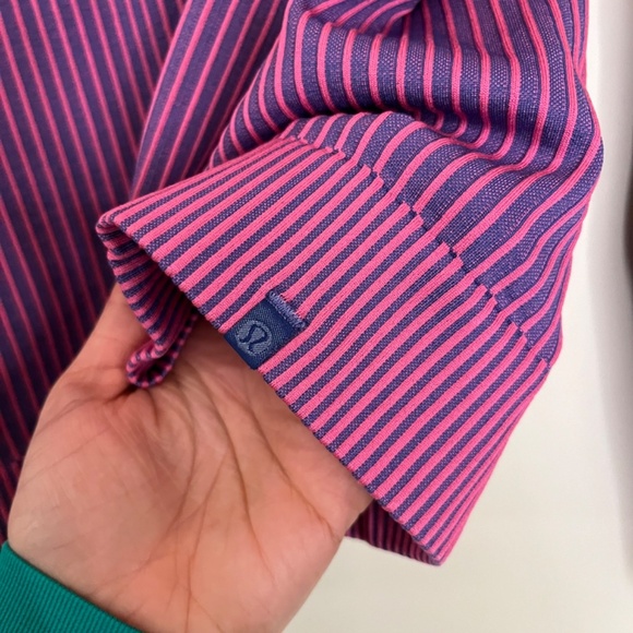 Lululemon Rest Less Cropped Half Zip Colour Rib Psychic / Sonic Pink 10 - Picture 5 of 11